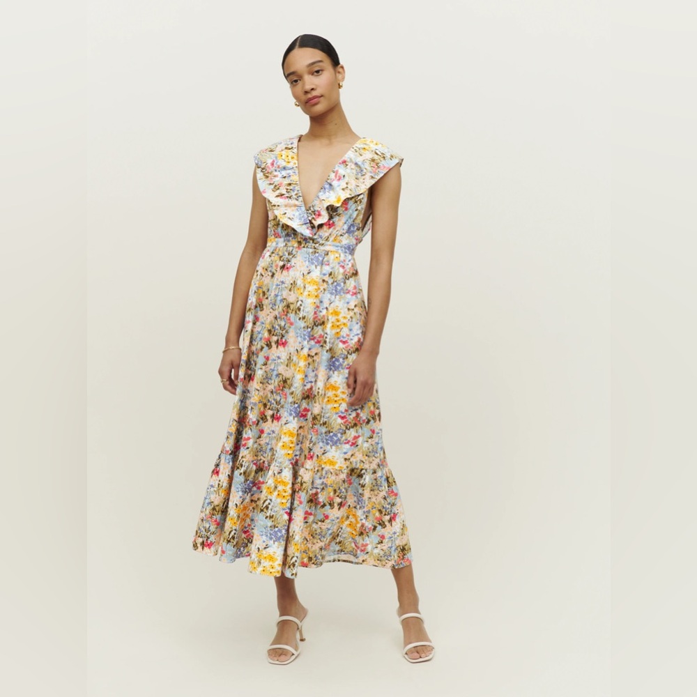 Reformation Reina Floral Dress